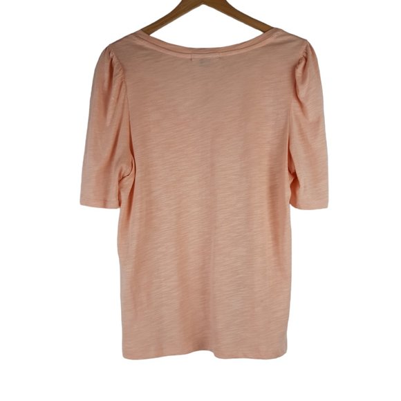 Sanctuary Full Bloom Scoop Neck T Shirt Shoulder Puff Tee Size Medium - Picture 5 of 9